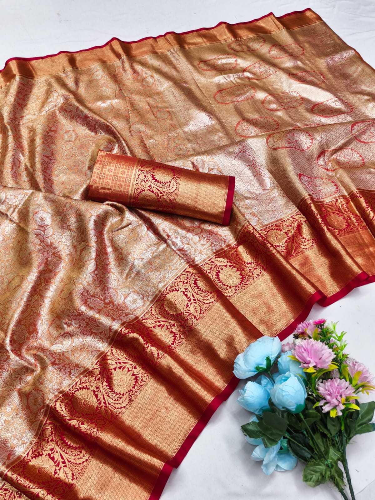 Ynf Kanjivaram Silk KESH692 KANKTALA Silk Sarees Festive Collections Wholesale Kanjivaram Silk Sarees Zari Border Silk Sarees Festival Silk Sarees Manufacturer- Kapda Export