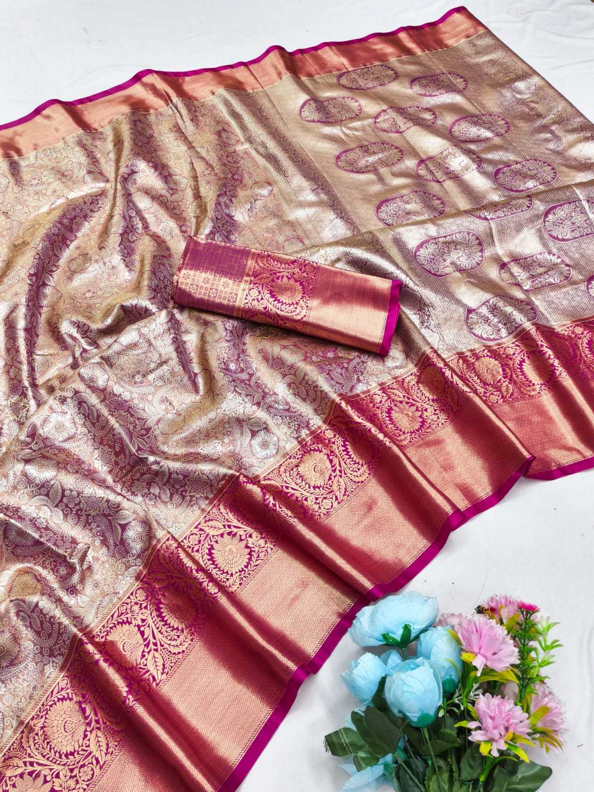 Ynf Kanjivaram Silk KESH692 KANKTALA Silk Sarees Festive Collections Wholesale Kanjivaram Silk Sarees Zari Border Silk Sarees Festival Silk Sarees Manufacturer- Kapda Export