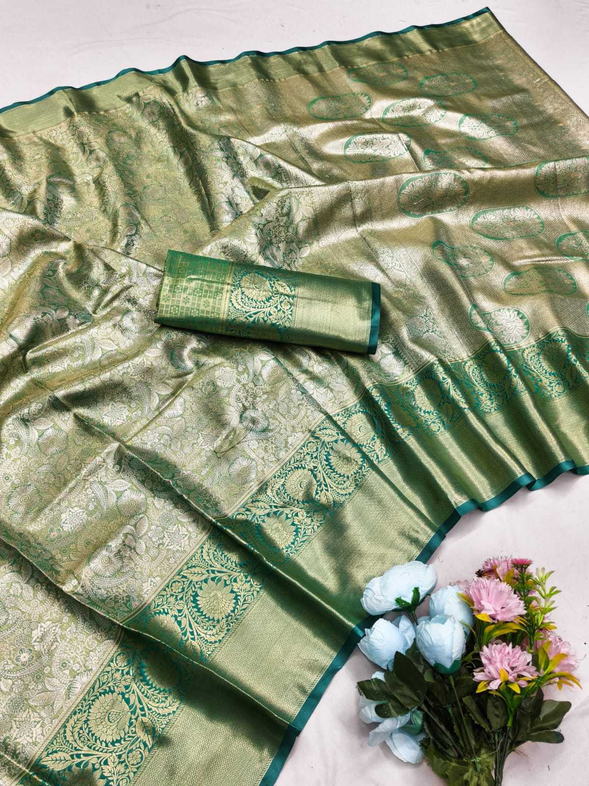 Ynf Kanjivaram Silk KESH692 KANKTALA Silk Sarees Festive Collections Wholesale Kanjivaram Silk Sarees Zari Border Silk Sarees Festival Silk Sarees Manufacturer- Kapda Export