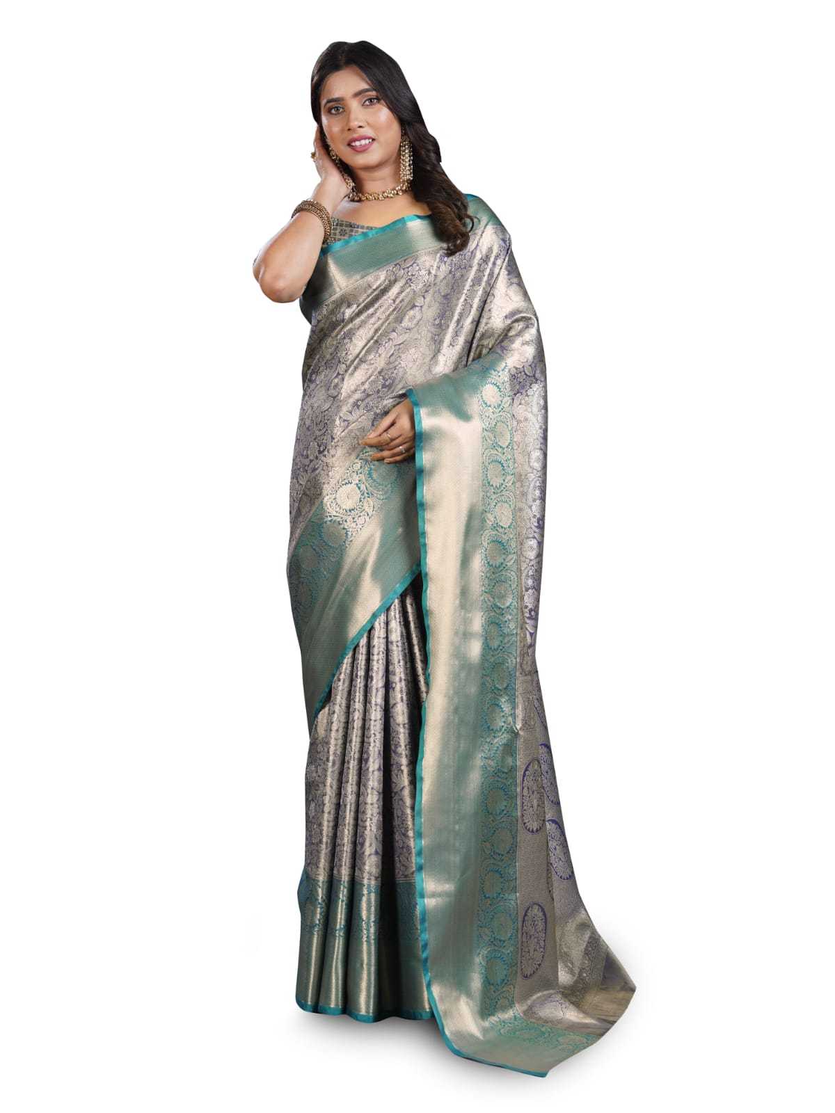 Ynf Kanjivaram Silk KESH692 KANKTALA Silk Sarees Festive Collections Wholesale Kanjivaram Silk Sarees Zari Border Silk Sarees Festival Silk Sarees Manufacturer- Kapda Export