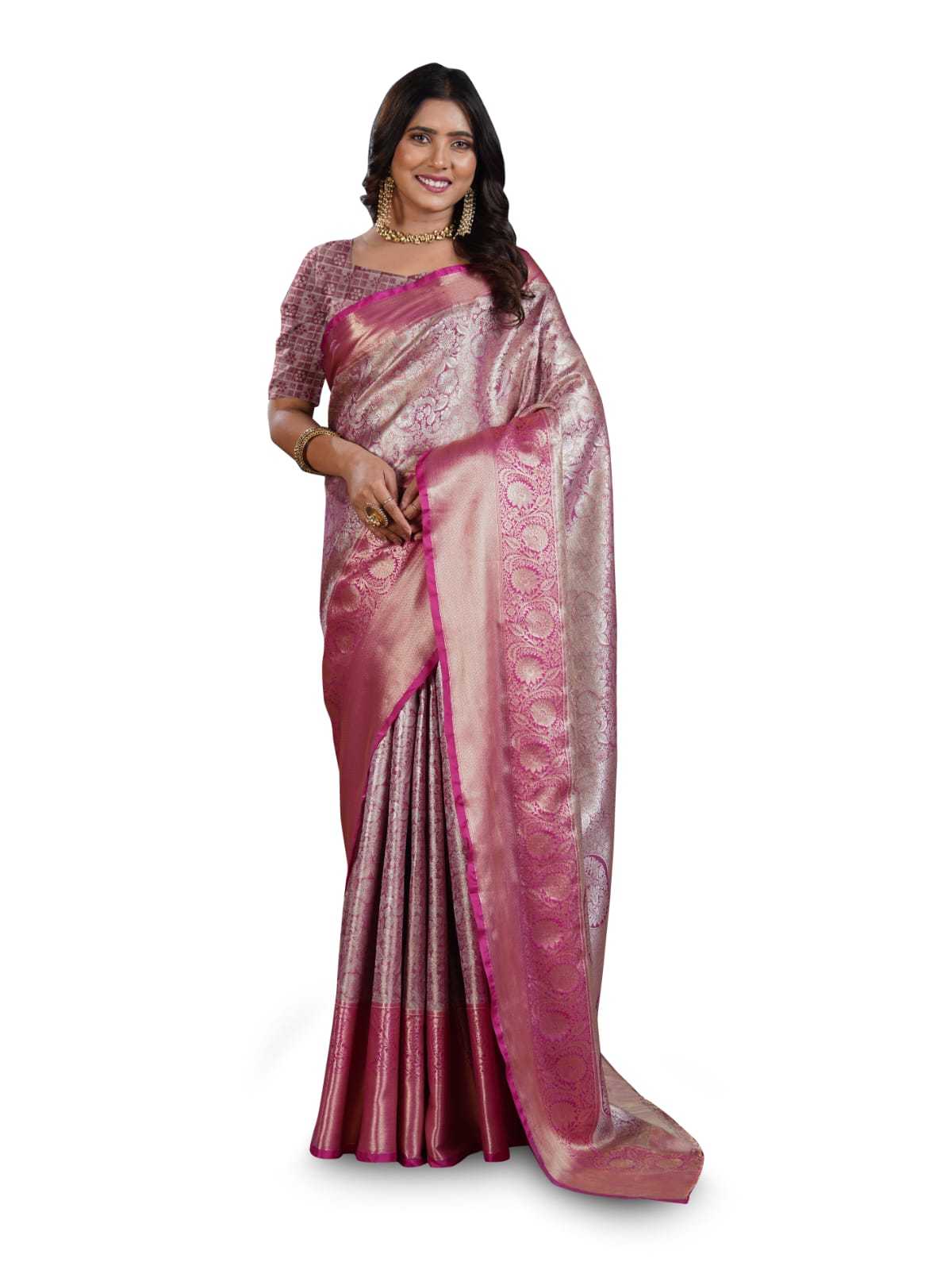 Ynf Kanjivaram Silk KESH692 KANKTALA Silk Sarees Festive Collections Wholesale Kanjivaram Silk Sarees Zari Border Silk Sarees Festival Silk Sarees Manufacturer- Kapda Export