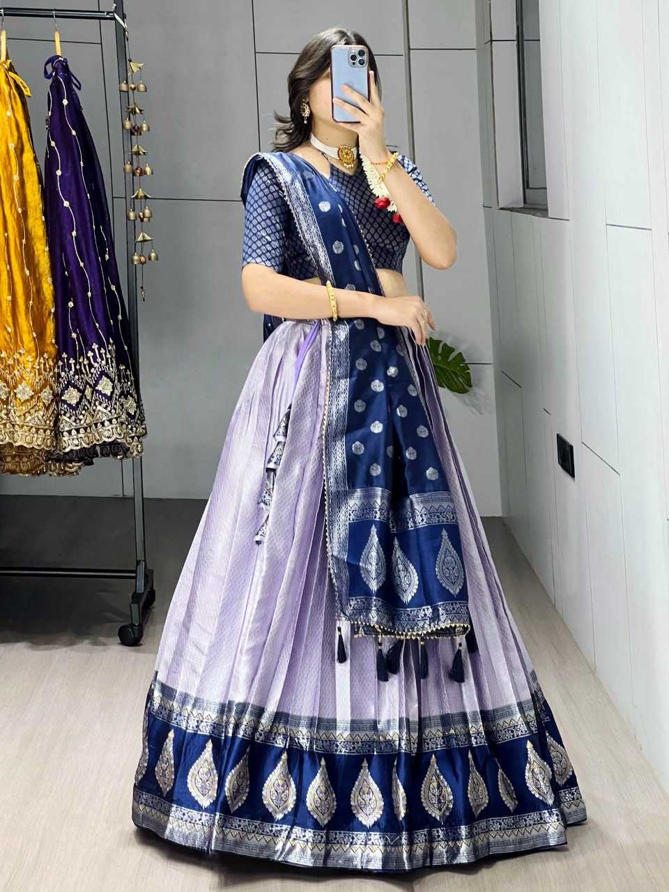 Ynf Kanjivaram Silk RIN119 8116 Lehengas Wholesale Wedding Lehenga Embroidered Lehenga Golden Lehenga Manufacturer- Kapda Export