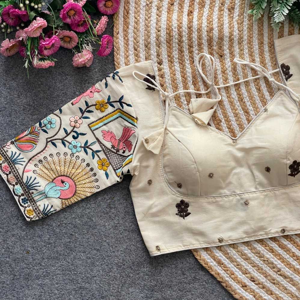 Ynf Khadi Cotton KESH411 haki Readymade Blouses Wholesale Designer Blouse Cotton Blouse Party Wear Blouse Manufacturer- Kapda Export