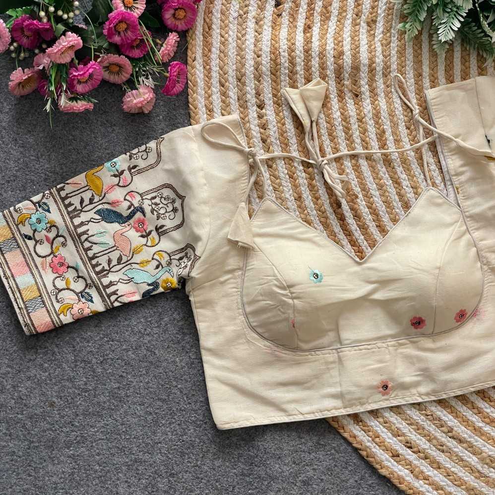 Ynf Khadi Cotton KESH411 haki Readymade Blouses Wholesale Designer Blouse Cotton Blouse Party Wear Blouse Manufacturer- Kapda Export