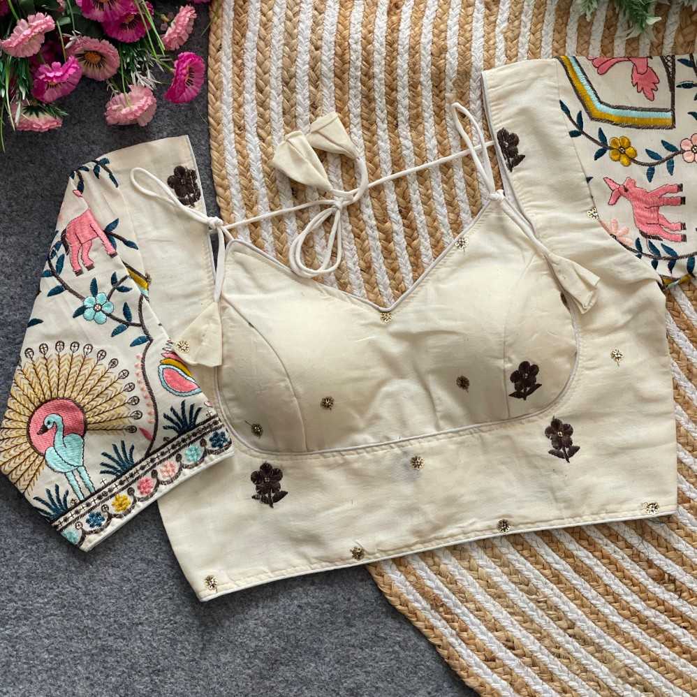 Ynf Khadi Cotton KESH411 haki Readymade Blouses Wholesale Designer Blouse Cotton Blouse Party Wear Blouse Manufacturer- Kapda Export