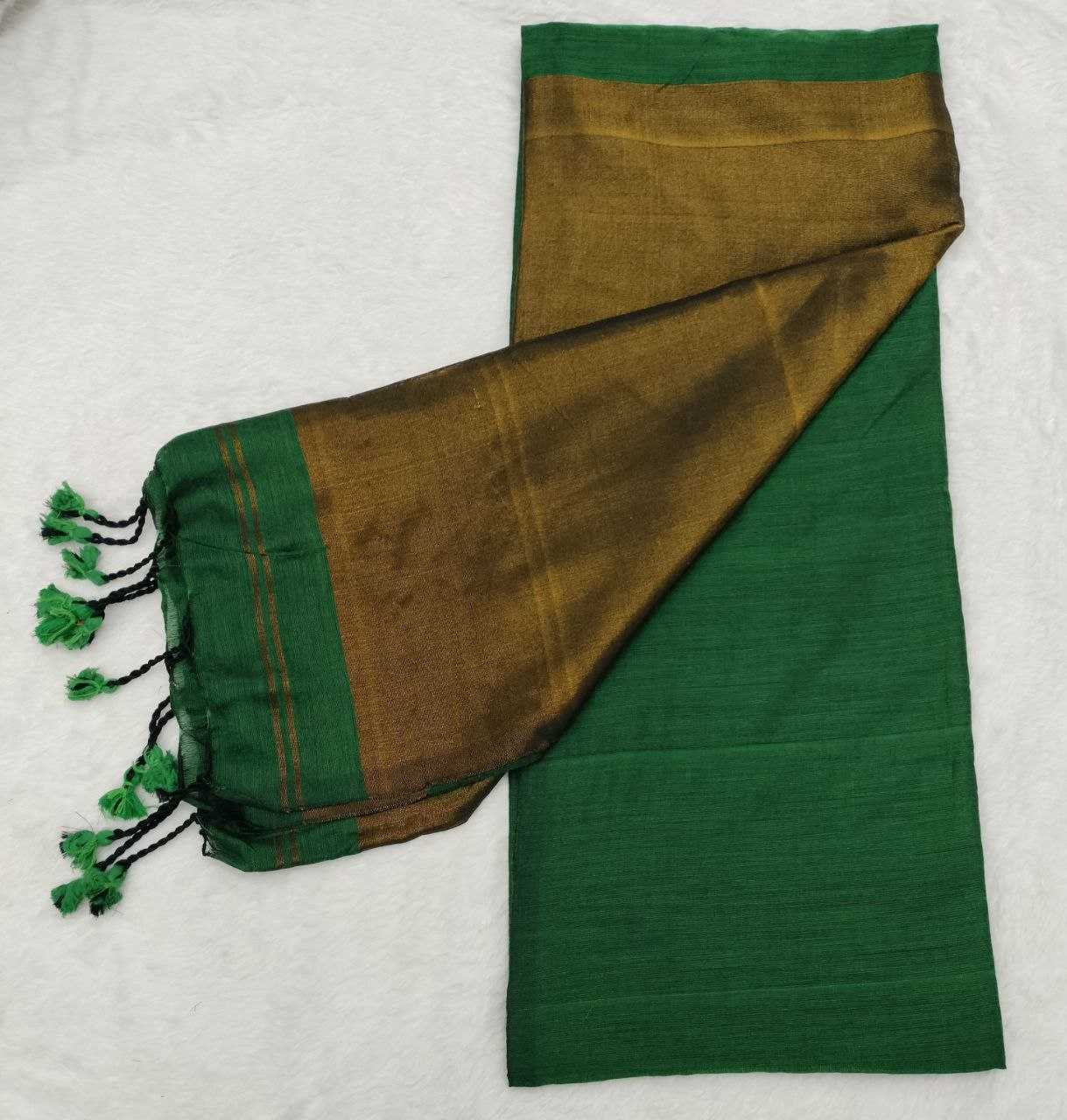 Ynf Khadi Cotton KESH525 KHADI ZARI Sarees Wholesale Uniform Sarees Plain Sarees Festive Sarees Manufacturer- Kapda Export
