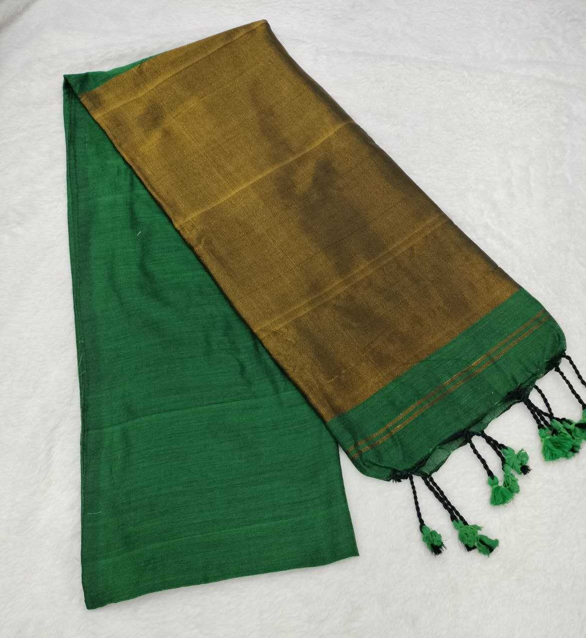 Ynf Khadi Cotton KESH525 KHADI ZARI Sarees Wholesale Uniform Sarees Plain Sarees Festive Sarees Manufacturer- Kapda Export