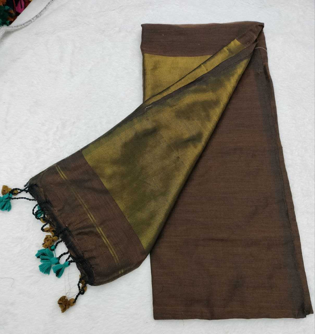 Ynf Khadi Cotton KESH525 KHADI ZARI Sarees Wholesale Uniform Sarees Plain Sarees Festive Sarees Manufacturer- Kapda Export