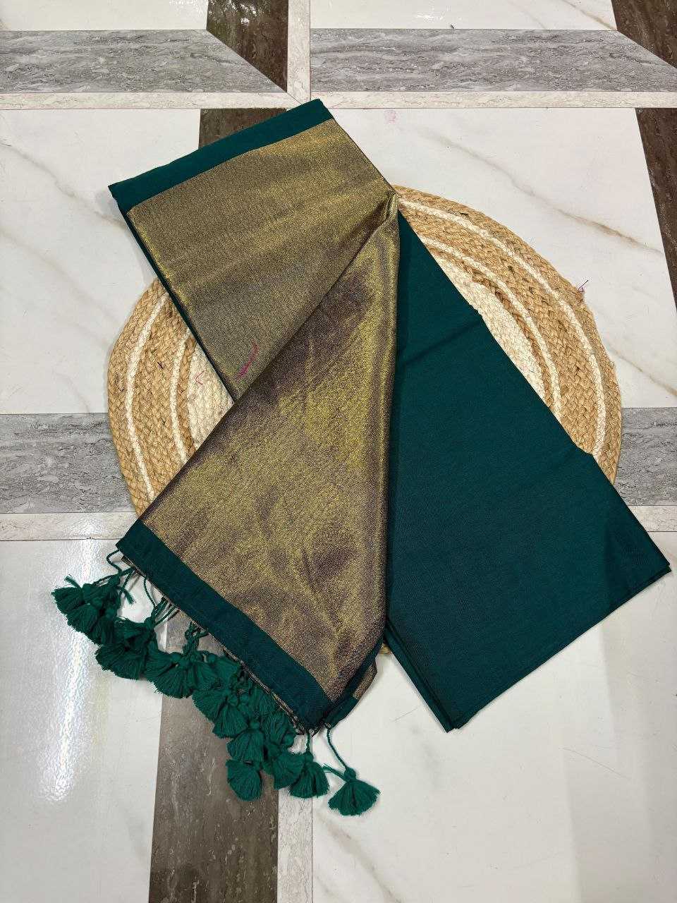 Ynf Khadi Cotton KESH525 KHADI ZARI Sarees Wholesale Uniform Sarees Plain Sarees Festive Sarees Manufacturer- Kapda Export