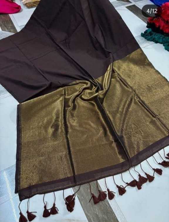 Ynf Khadi Cotton KESH525 KHADI ZARI Sarees Wholesale Uniform Sarees Plain Sarees Festive Sarees Manufacturer- Kapda Export