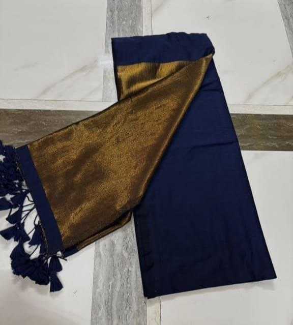 Ynf Khadi Cotton KESH525 KHADI ZARI Sarees Wholesale Uniform Sarees Plain Sarees Festive Sarees Manufacturer- Kapda Export