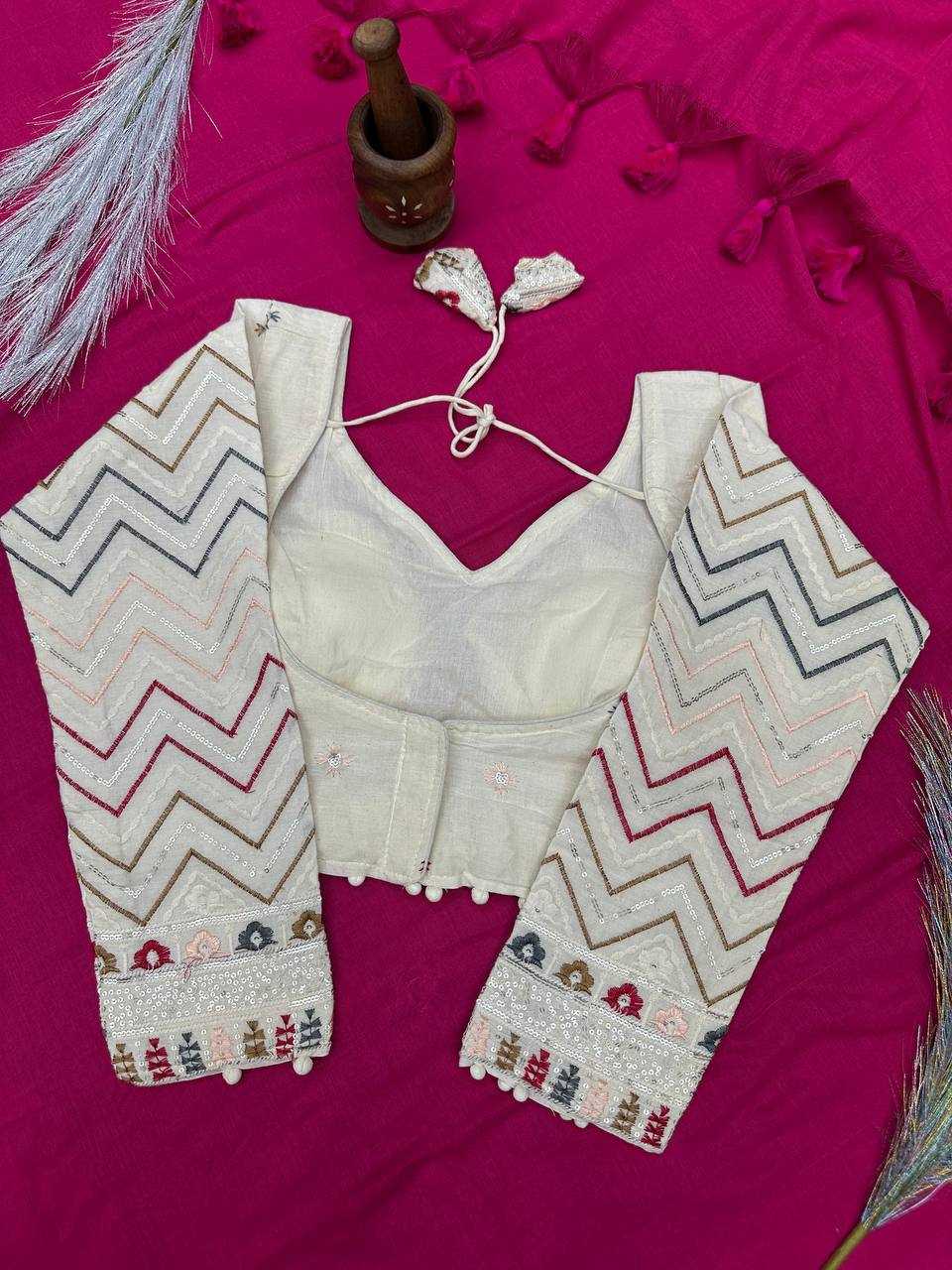 Ynf Khadi Cotton KESH653 18 Sarees Readymade Blouses Wholesale Designer Blouse Cotton Blouse Party Wear Blouse Manufacturer- Kapda Export