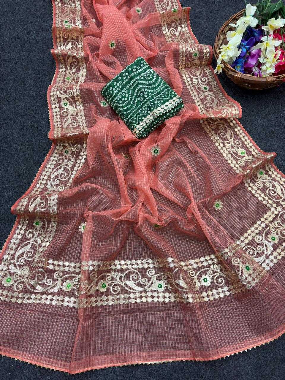 Ynf Kota Checks KESH592 zari weave Sarees Wholesale Party Wear Sarees Zari Sarees Kora Sarees Manufacturer- Kapda Export