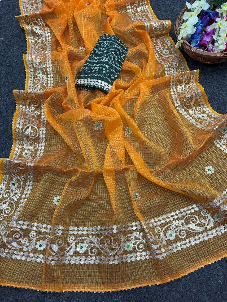 Ynf Kota Checks KESH592 zari weave Sarees Wholesale Party Wear Sarees Zari Sarees Kora Sarees Manufacturer- Kapda Export