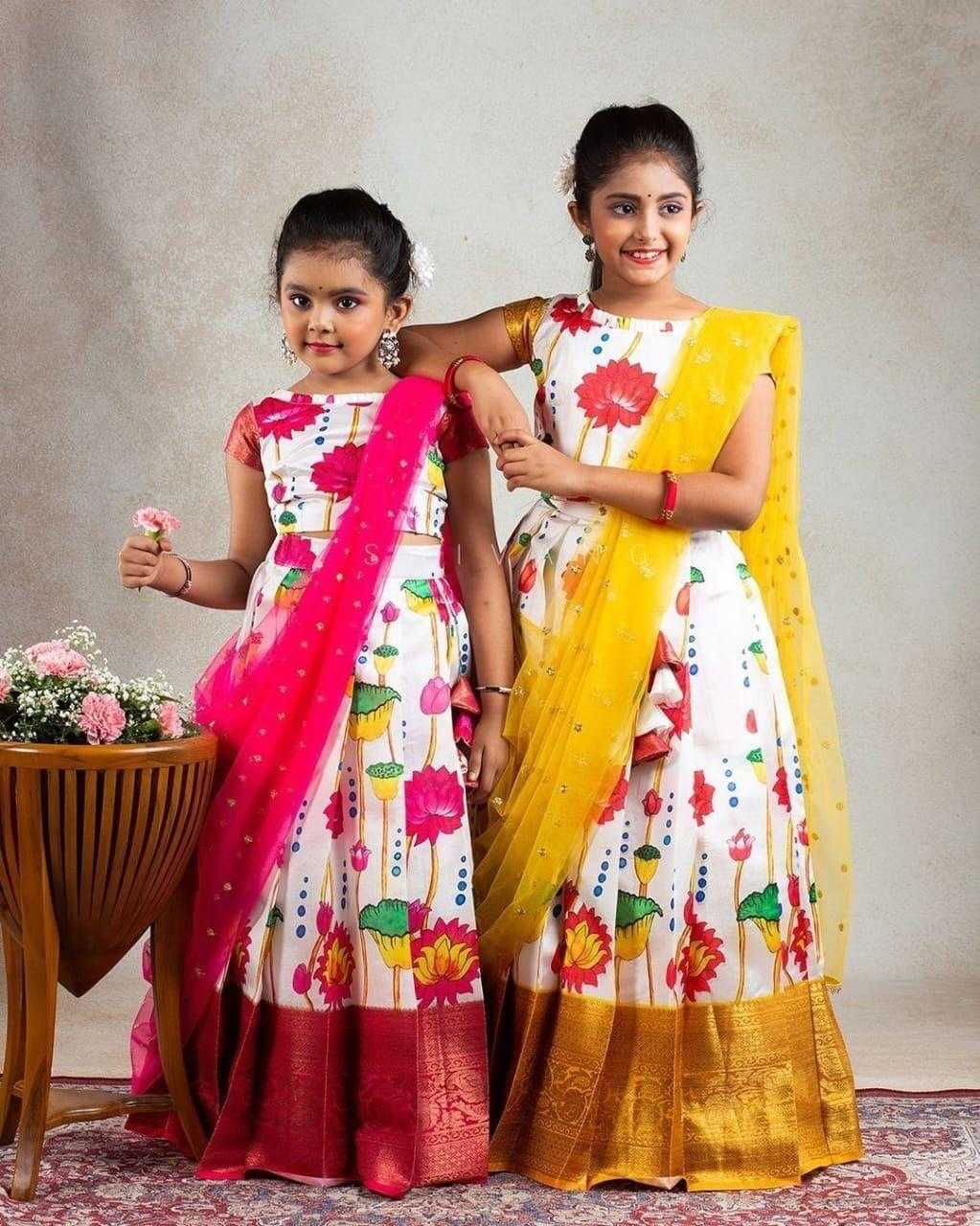 Ynf Lichi Silk RIN235 Lichi Silk Kids Wear Wholesale Ethnic Dresses For Kids Kids Lehenga Choli Kids Festive Wear Manufacturer- Kapda Export
