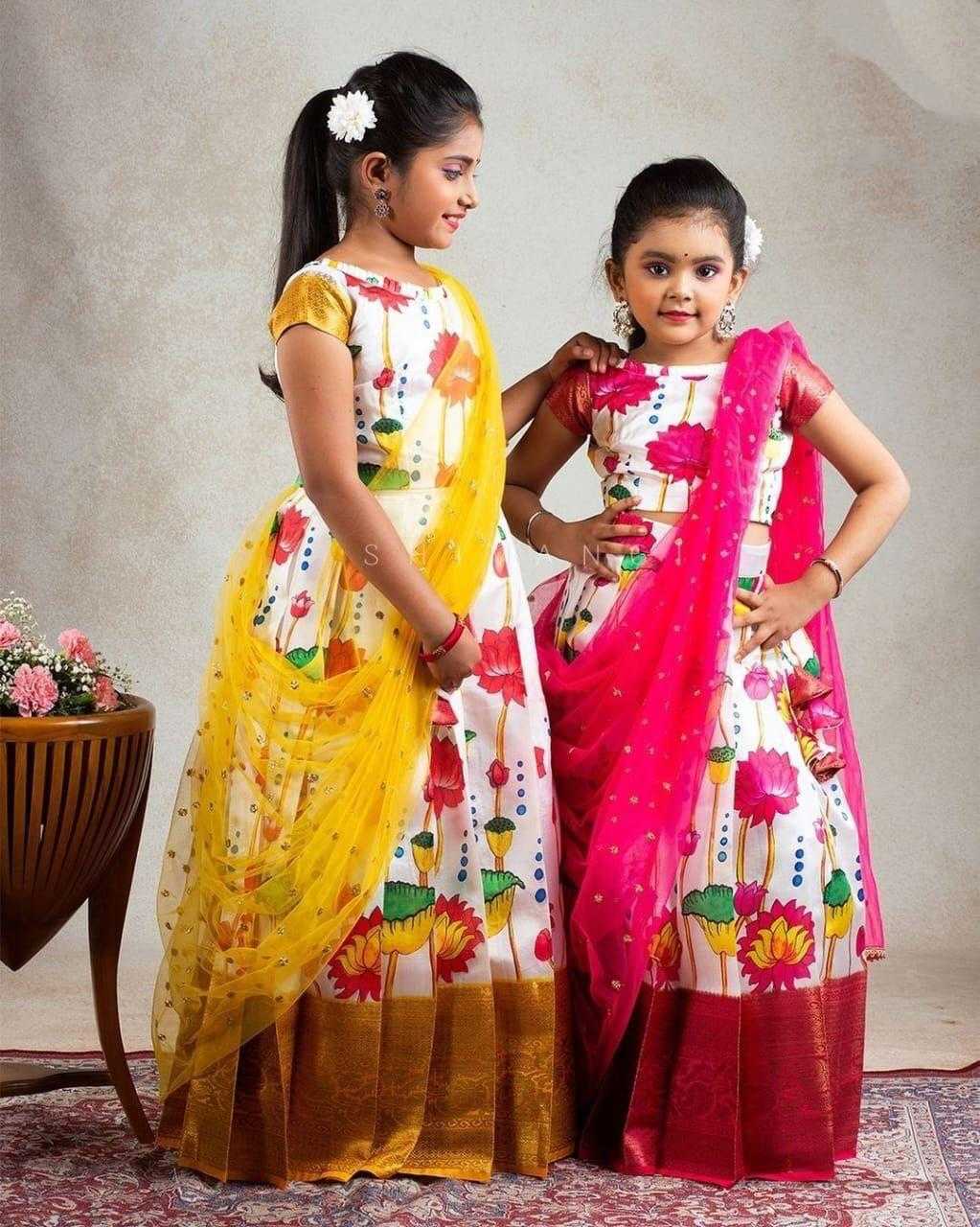 Ynf Lichi Silk RIN235 Lichi Silk Kids Wear Wholesale Ethnic Dresses For Kids Kids Lehenga Choli Kids Festive Wear Manufacturer- Kapda Export
