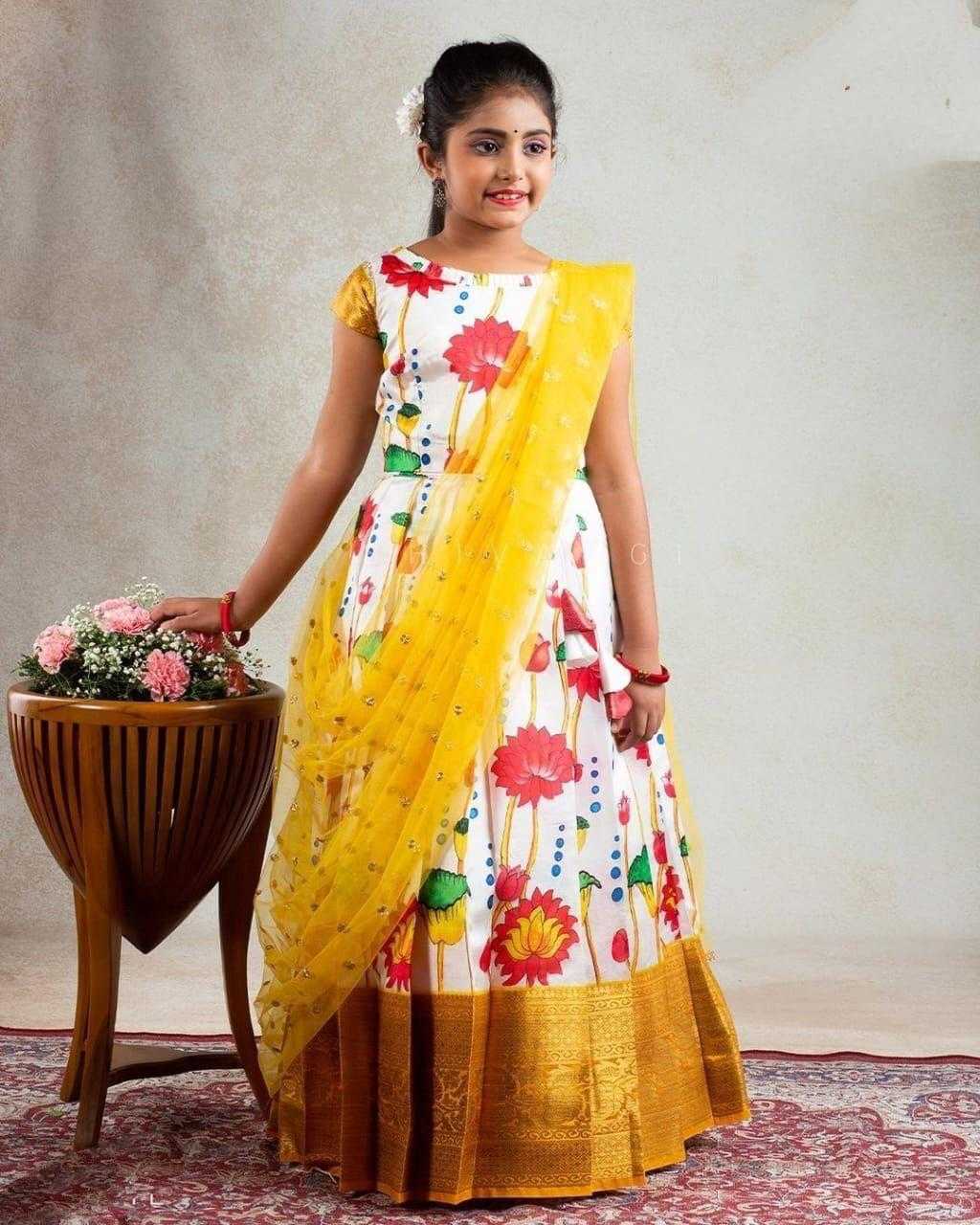 Ynf Lichi Silk RIN235 Lichi Silk Kids Wear Wholesale Ethnic Dresses For Kids Kids Lehenga Choli Kids Festive Wear Manufacturer- Kapda Export