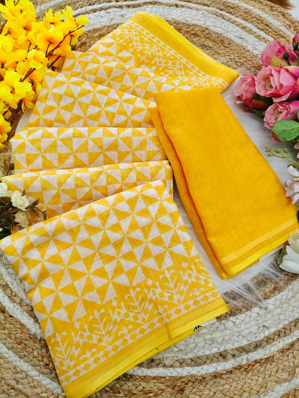 Ynf Linen KESH682 JURIC Sarees Wholesale Printed Sarees Plain Sarees Festive Sarees Manufacturer- Kapda Export