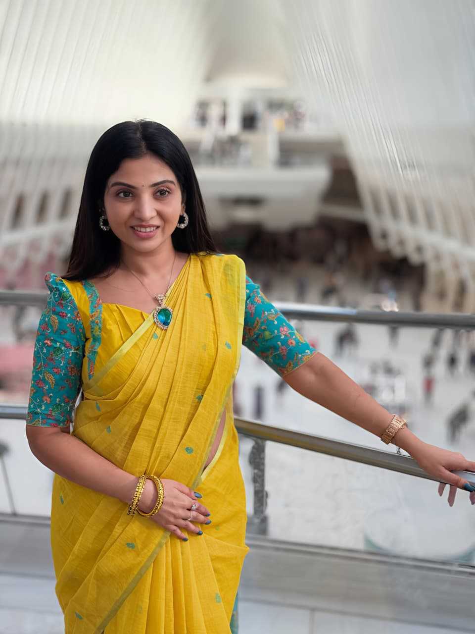 Ynf Linen KESH682 Kalamkari Sarees Wholesale Designer Sarees Kalamkari Sarees Ruffle Sarees Manufacturer- Kapda Export