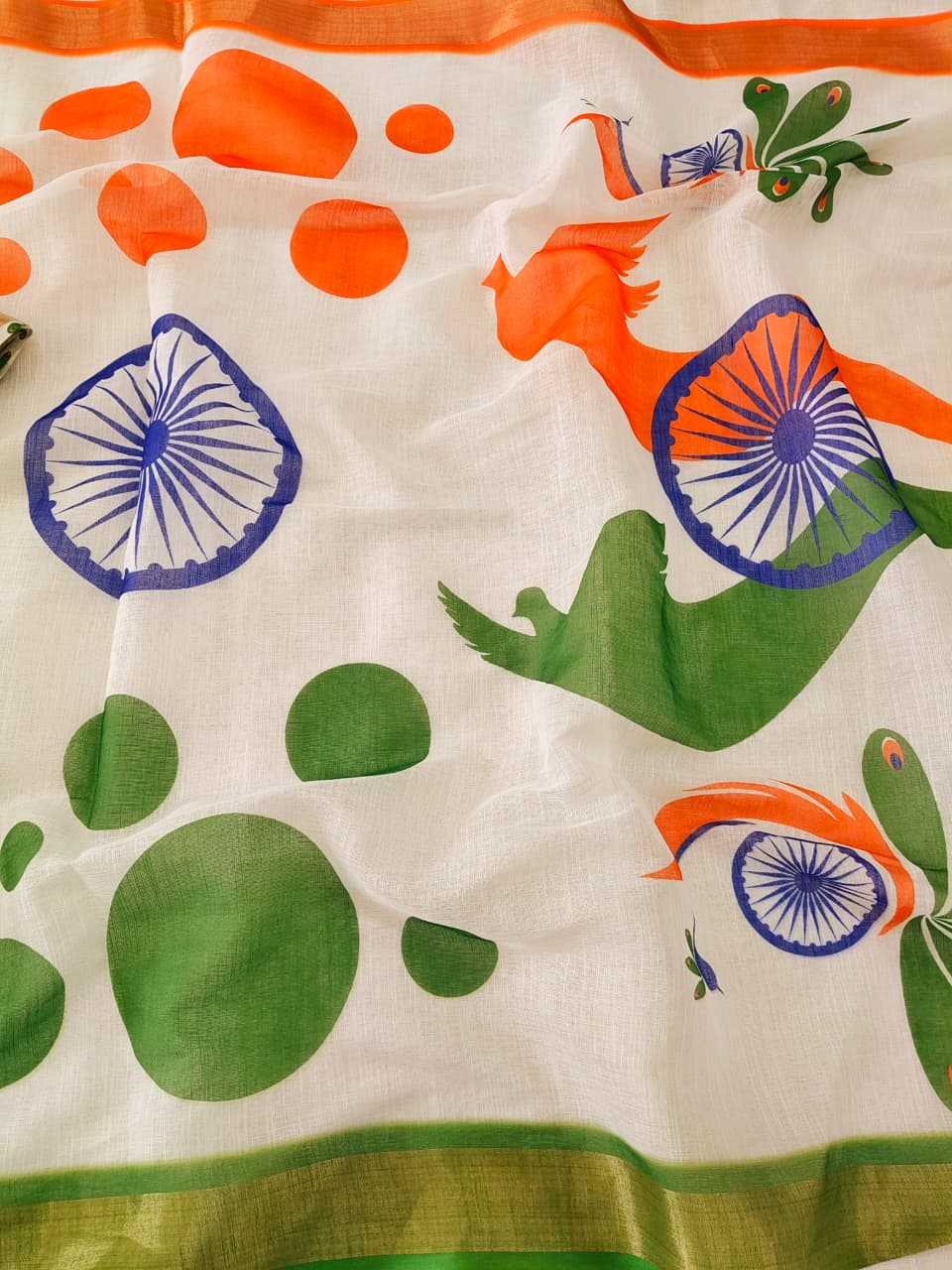 Ynf Linen KESH682 Linen Golden Sarees Festive Collections Wholesale Designer Sarees Printed Sarees Republic Day Collections Manufacturer- Kapda Export