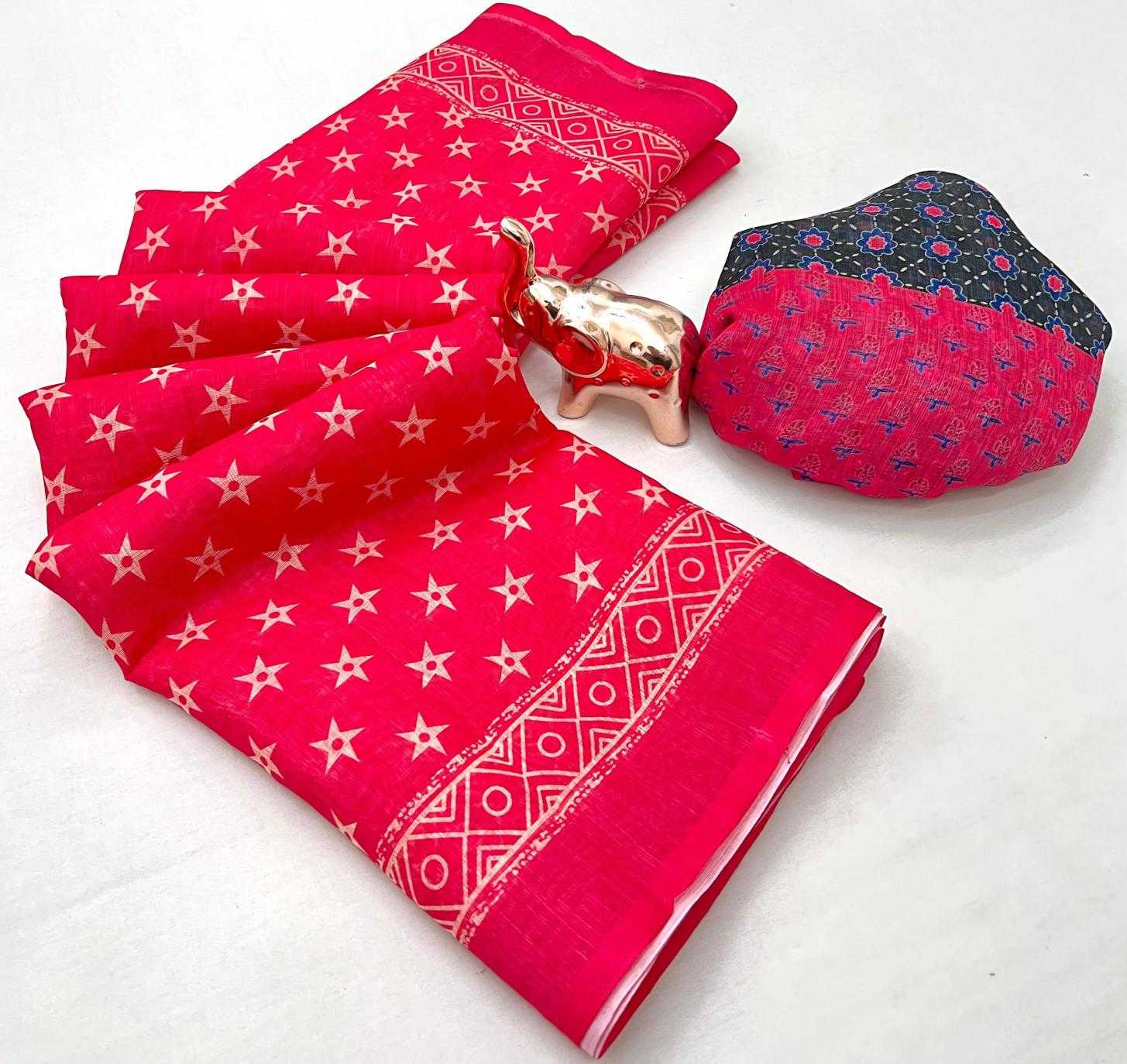 Ynf Linen KESH695 Abha Linen Sarees Wholesale Batik Sarees Kalamkari Sarees Festive Sarees Manufacturer- Kapda Export