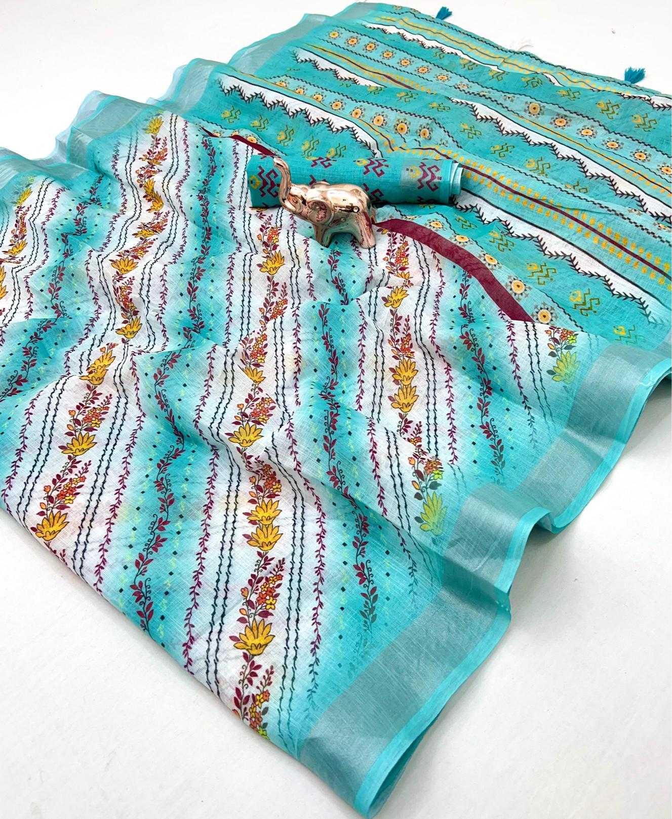 Ynf Linen KESH695 Abha Linen Sarees Wholesale Batik Sarees Kalamkari Sarees Festive Sarees Manufacturer- Kapda Export