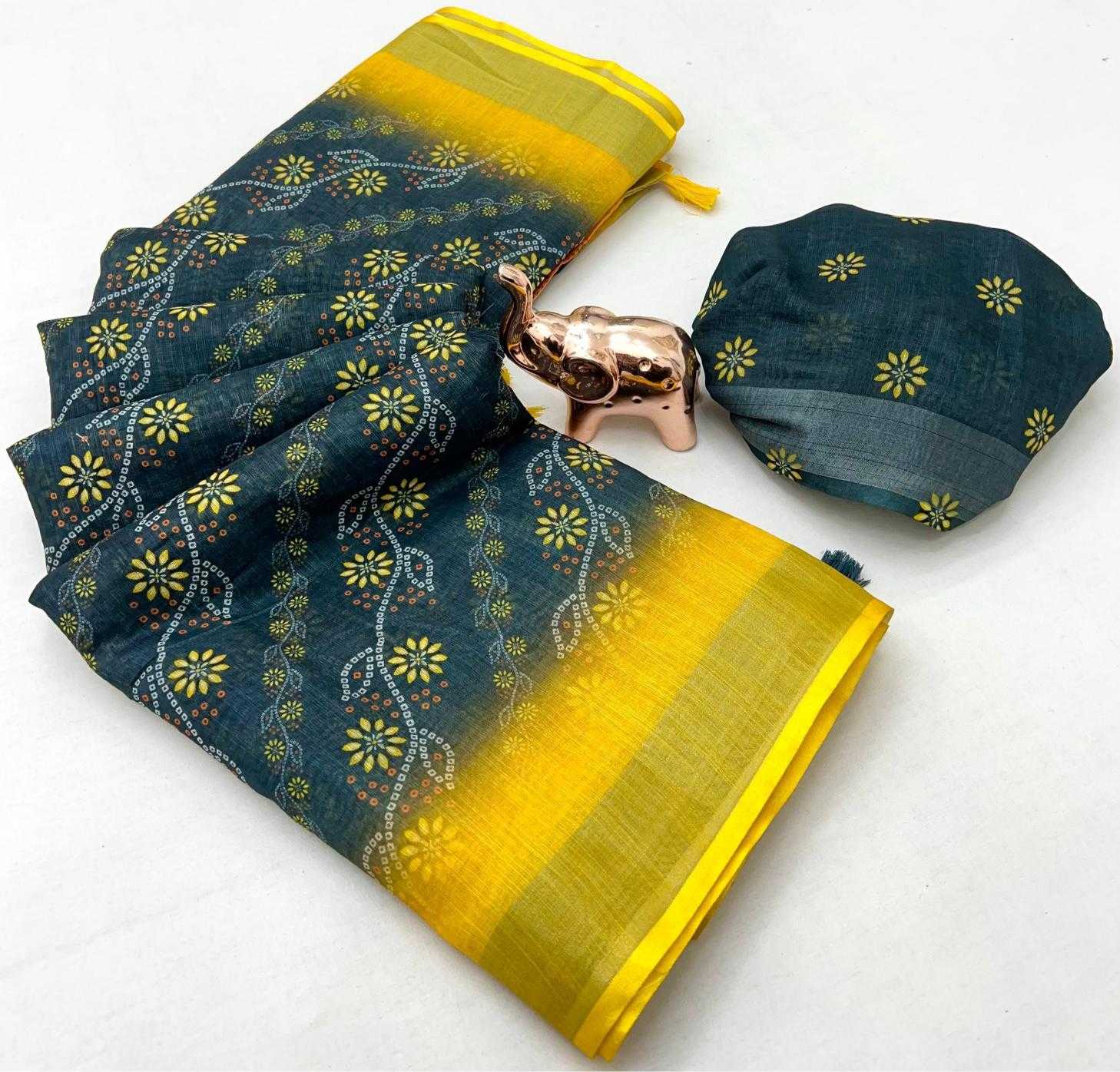 Ynf Linen KESH695 Abha Linen Sarees Wholesale Batik Sarees Kalamkari Sarees Festive Sarees Manufacturer- Kapda Export