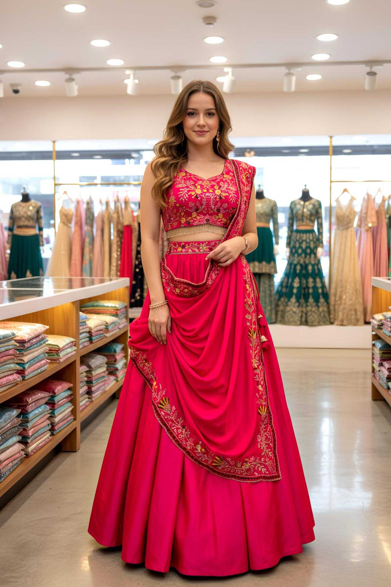 Ynf Malay Satin Silk KESH648 1062 Lehengas Wedding Collections Wholesale Embroidered Lehenga Satin Lehenga Wedding Outfits Manufacturer- Kapda Export