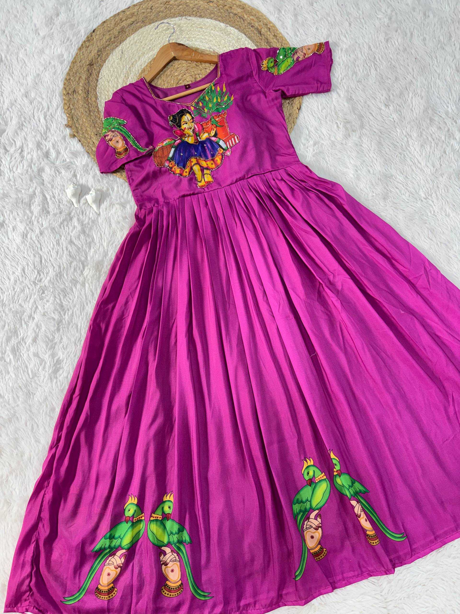 Ynf Muslin KESH485 116 Gowns Wholesale Printed Gowns Party Wear Gowns Designer Gowns Manufacturer- Kapda Export