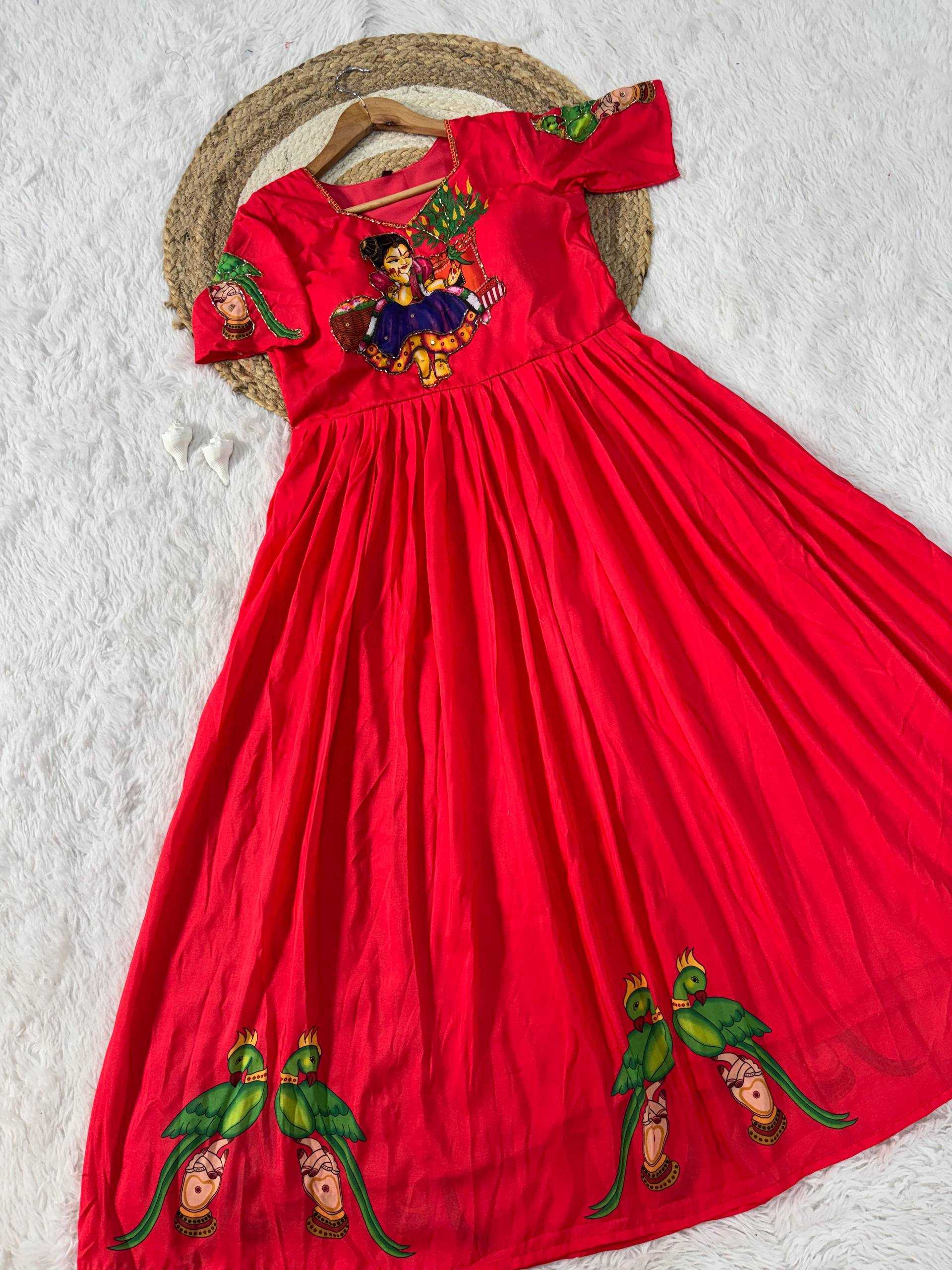 Ynf Muslin KESH485 116 Gowns Wholesale Printed Gowns Party Wear Gowns Designer Gowns Manufacturer- Kapda Export