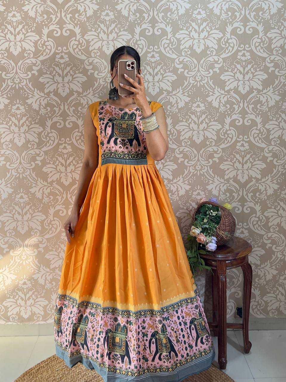 Ynf Muslin Silk KESH655 105 Gowns Festive Collections Wholesale Anarkali Gown Silk Gowns Navratri Dresses Manufacturer- Kapda Export