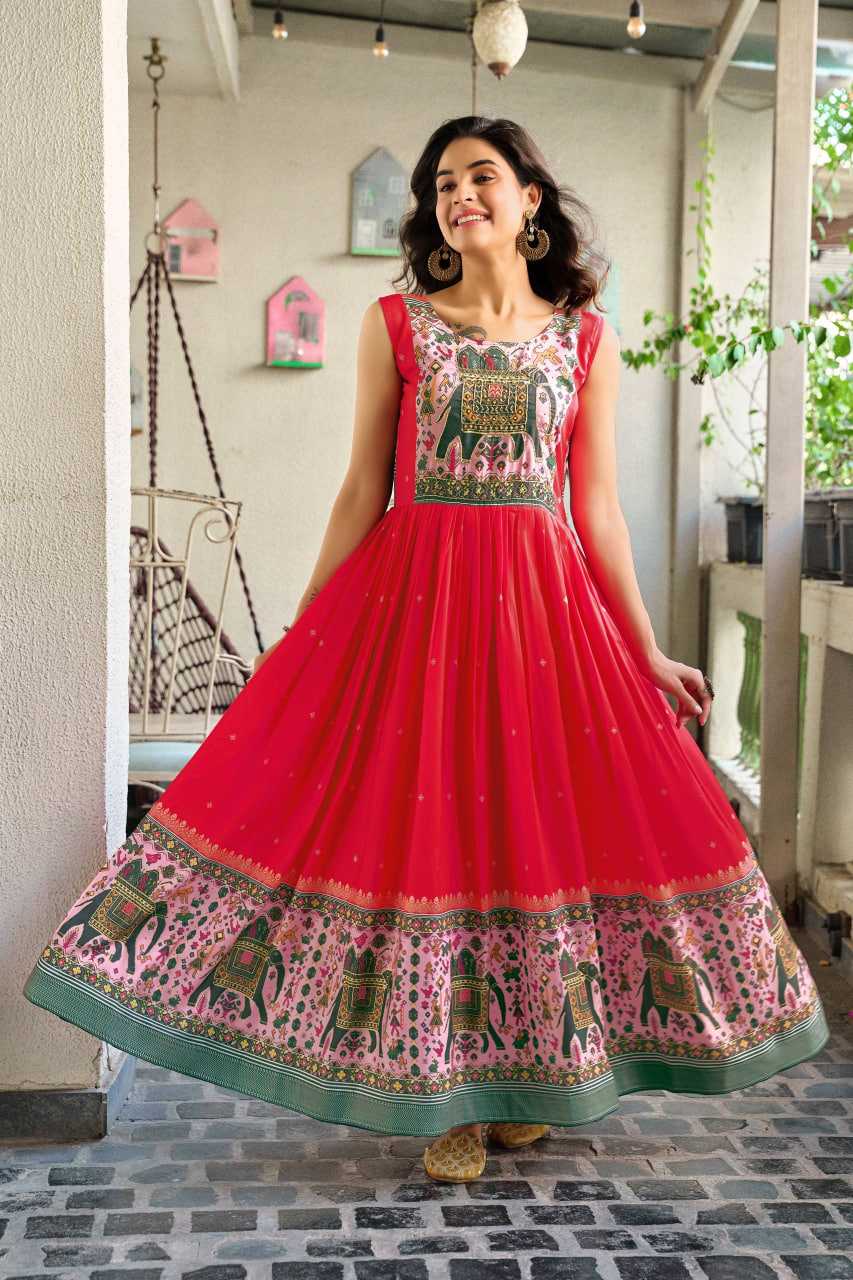 Ynf Muslin Silk KESH655 105 Gowns Festive Collections Wholesale Anarkali Gown Silk Gowns Navratri Dresses Manufacturer- Kapda Export