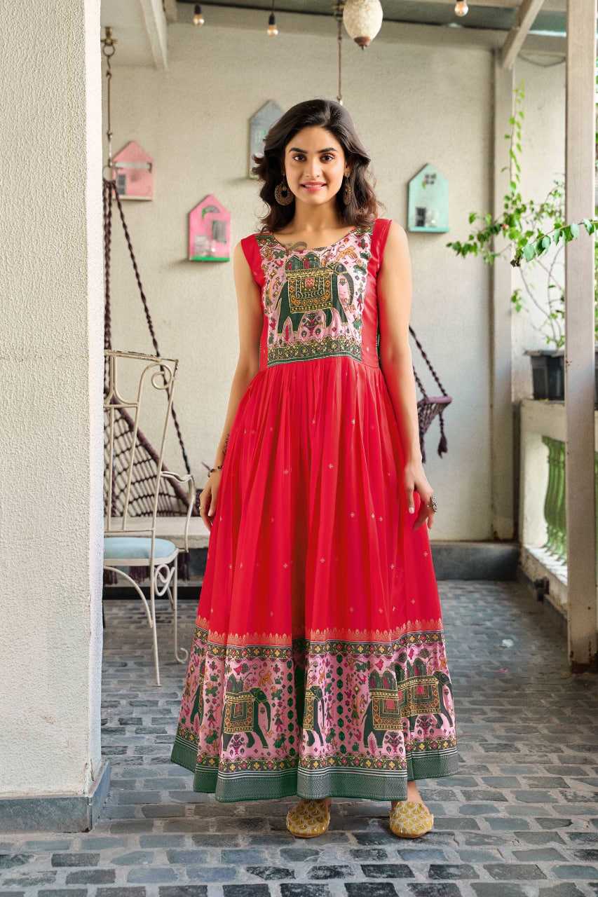 Ynf Muslin Silk KESH655 105 Gowns Festive Collections Wholesale Anarkali Gown Silk Gowns Navratri Dresses Manufacturer- Kapda Export