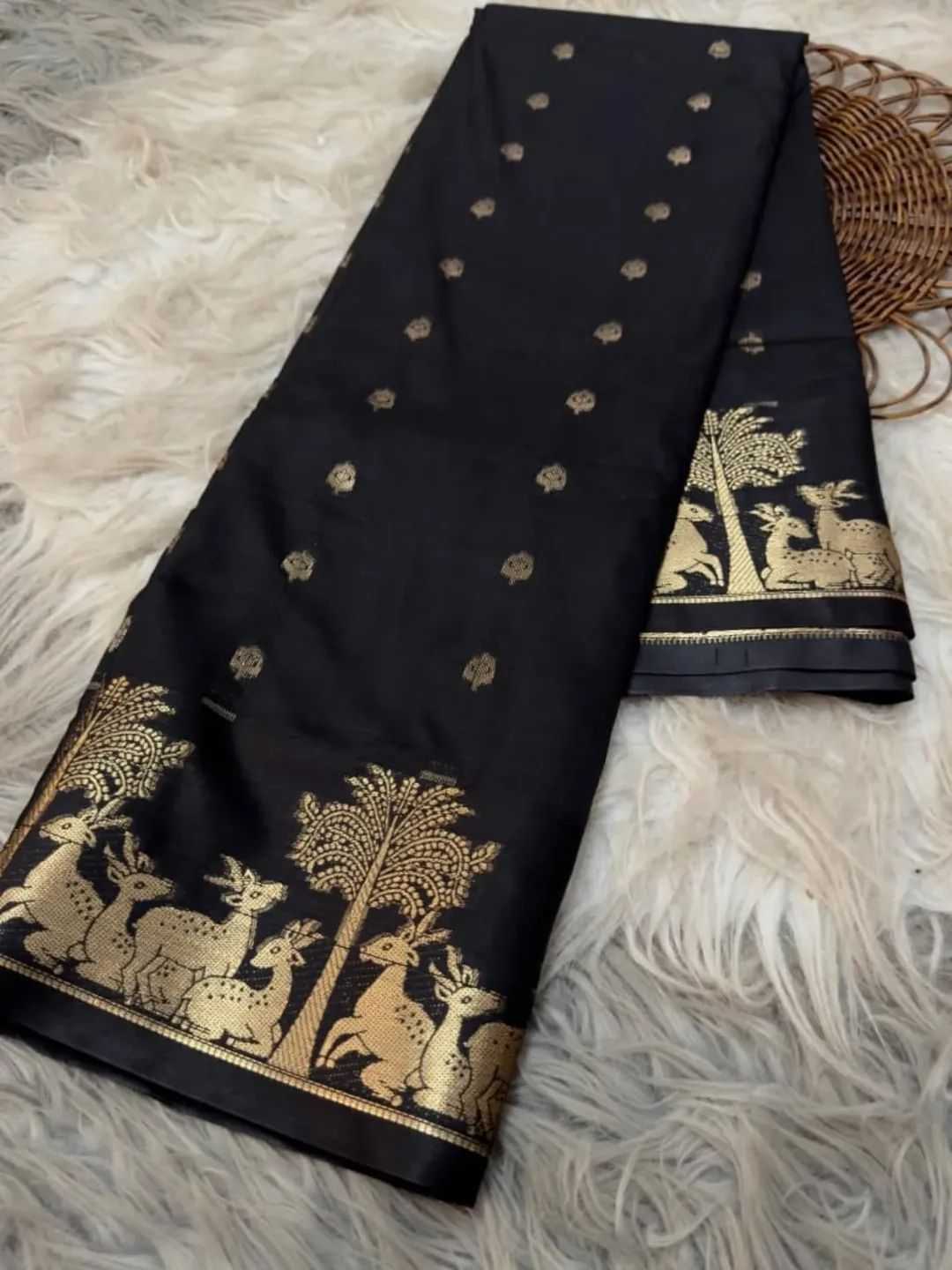 Ynf Muslin Silk Pure Viscos KESH676 Muslin Silk Sarees Silk Sarees Wholesale Designer Sarees Party Wear Sarees Black Sarees Manufacturer- Kapda Export