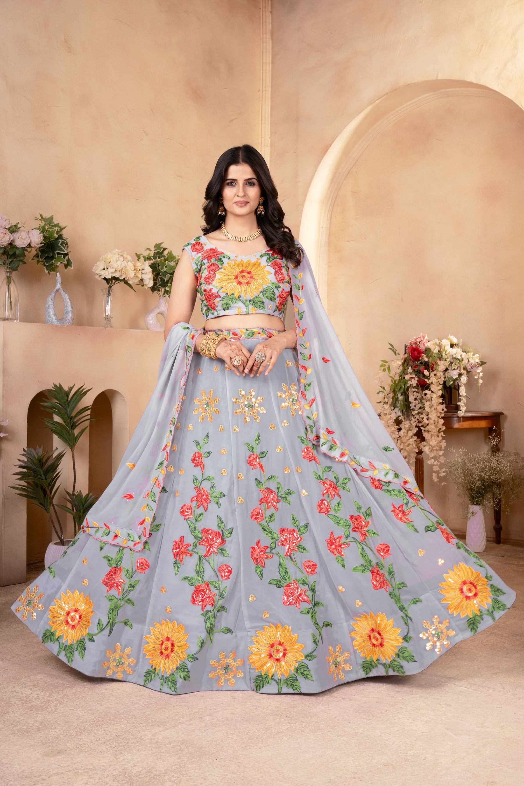 Ynf Net KESH648 1058 Lehengas Wedding Collections Wholesale Embroidered Lehenga Net Lehenga Choli Lehenga With Dupatta Manufacturer- Kapda Export