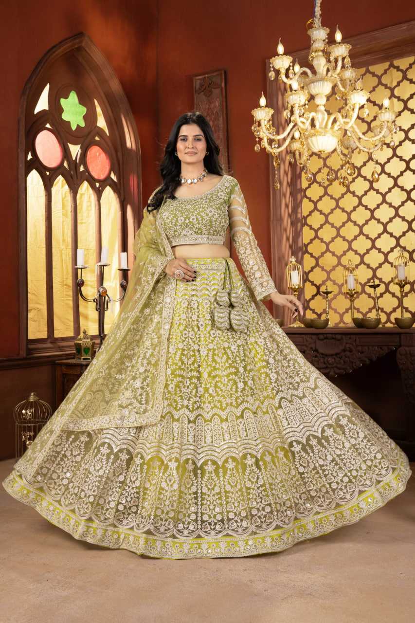 Ynf Net KESH648 1058 Lehengas Wedding Collections Wholesale Embroidered Lehenga Net Lehenga Choli Lehenga With Dupatta Manufacturer- Kapda Export