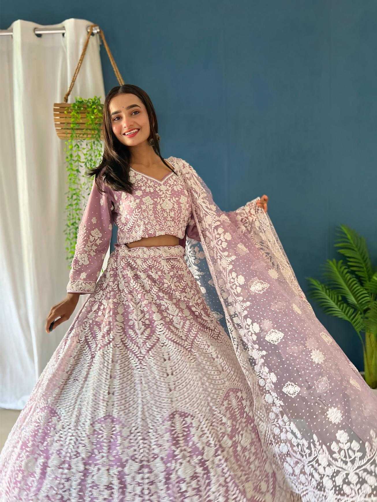 Ynf Net KESH648 1060 Lehengas Wedding Collections Wholesale Embroidered Lehenga Net Lehenga Choli Designer Lehenga Choli Manufacturer- Kapda Export