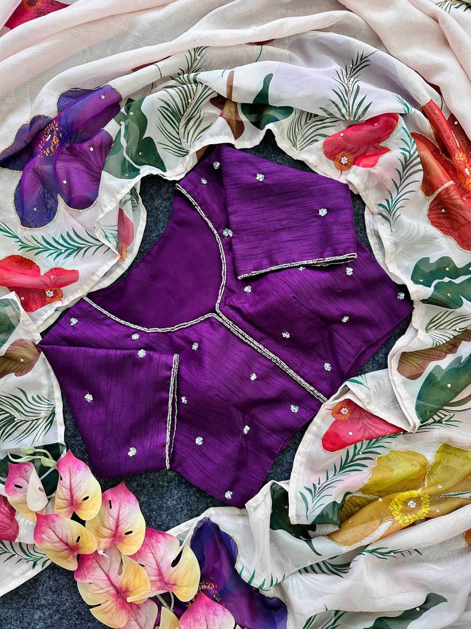 Ynf Organza KESH549 MORTIS Sarees Wholesale Designer Sarees Printed Sarees Hand Printed Saree Manufacturer- Kapda Export