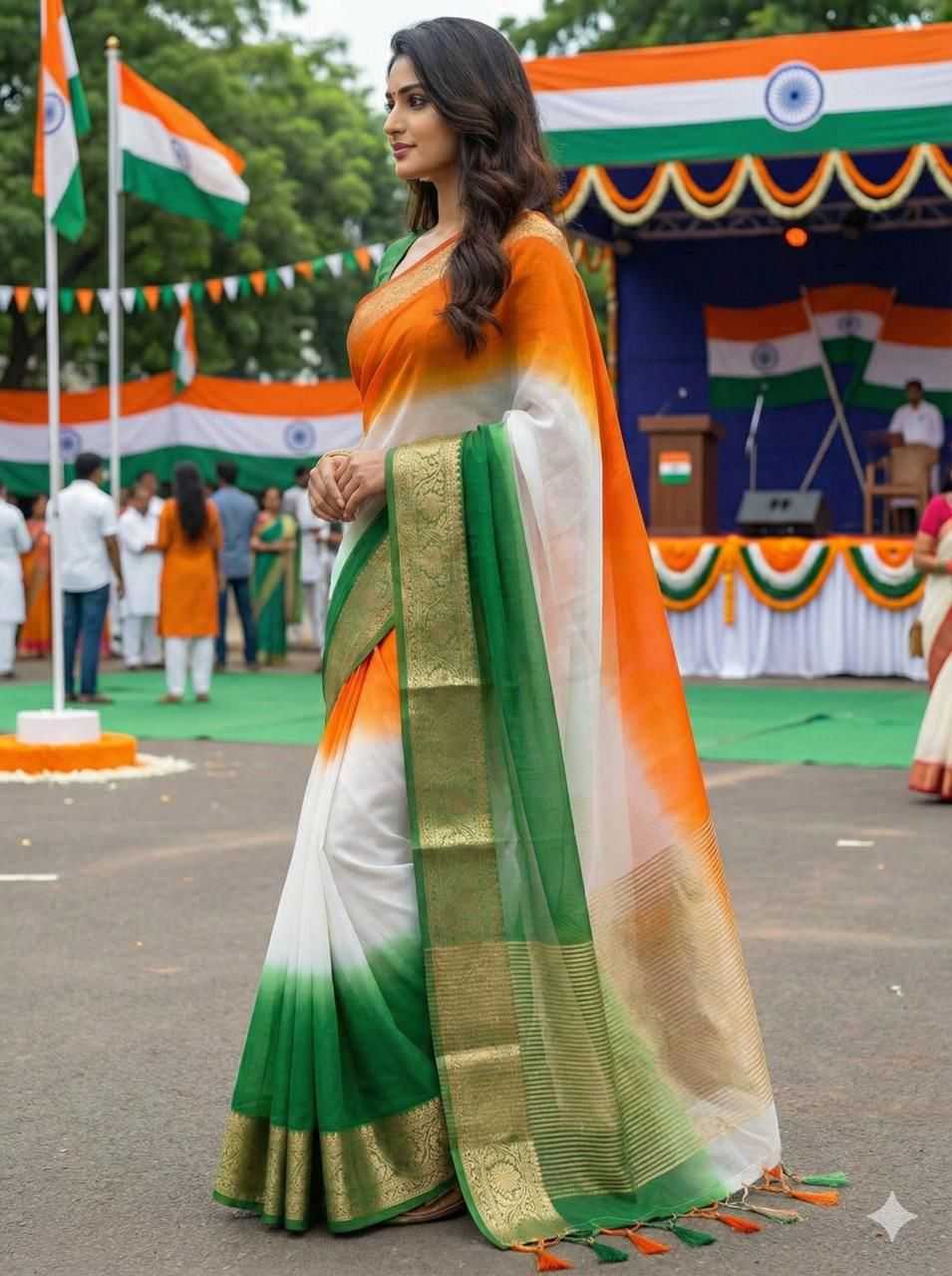 Ynf Organza KESH577 145 Sarees Festive Collections Wholesale Indian Sarees Republic Day Collections Independence Day Collections Manufacturer- Kapda Export