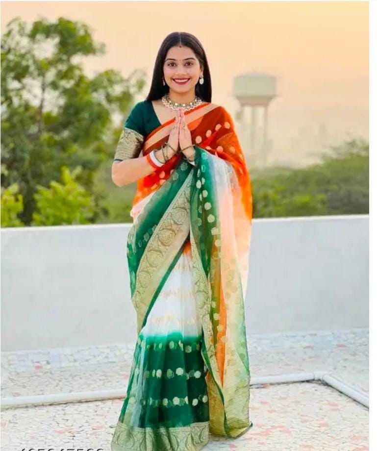 Ynf Organza KESH577 781 Sarees Festive Collections Wholesale Indian Sarees Republic Day Collections Independence Day Collections Manufacturer- Kapda Export