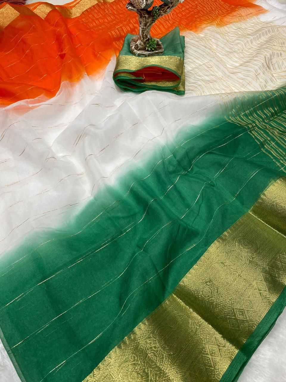 Ynf Organza KESH577 781 Sarees Festive Collections Wholesale Indian Sarees Republic Day Collections Independence Day Collections Manufacturer- Kapda Export