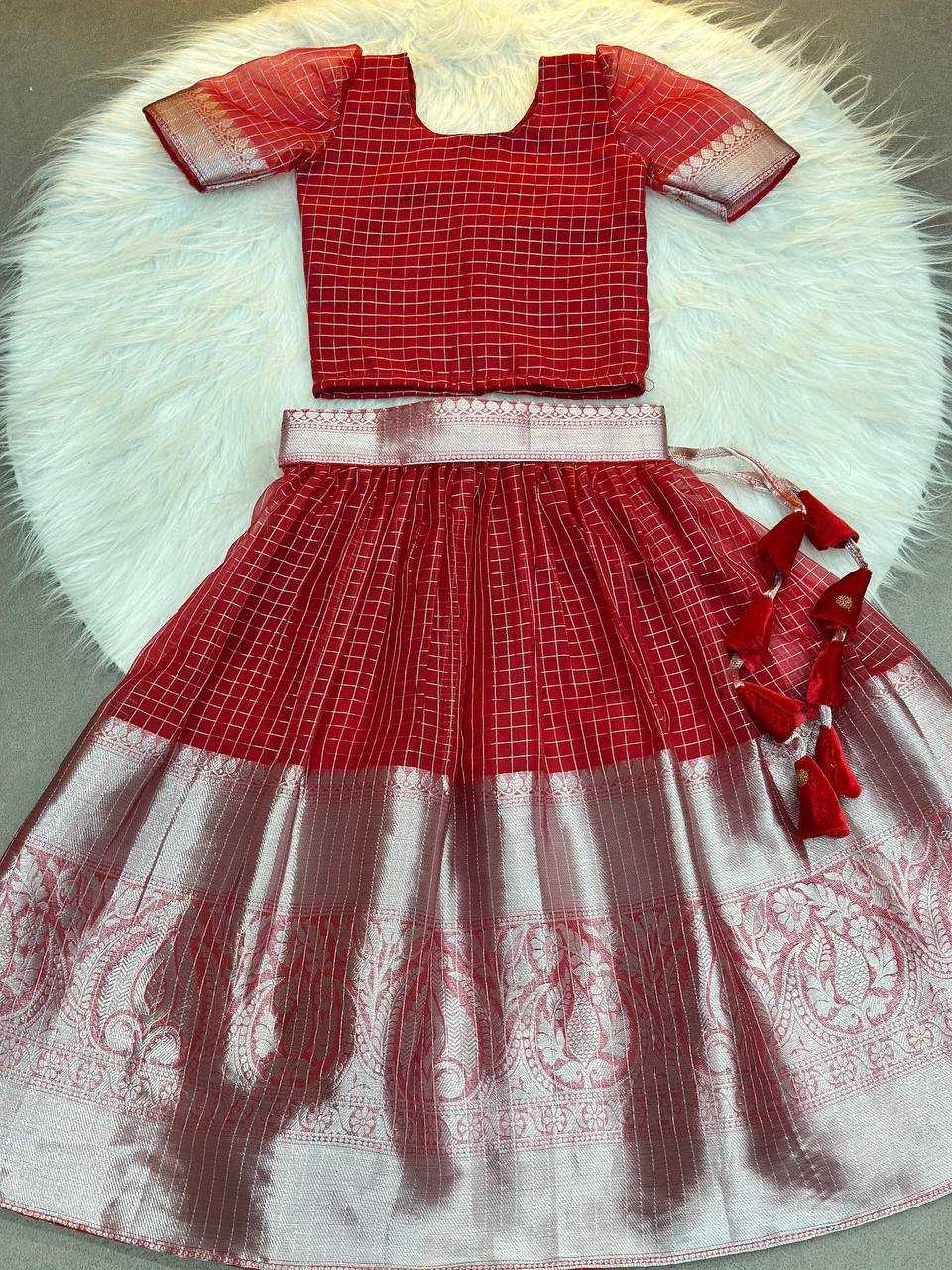 Ynf Organza KESH709 01 Kids Wear Wholesale Kids Ethnic Wear Indian Wear For Kids Kids Lehenga Choli Manufacturer- Kapda Export