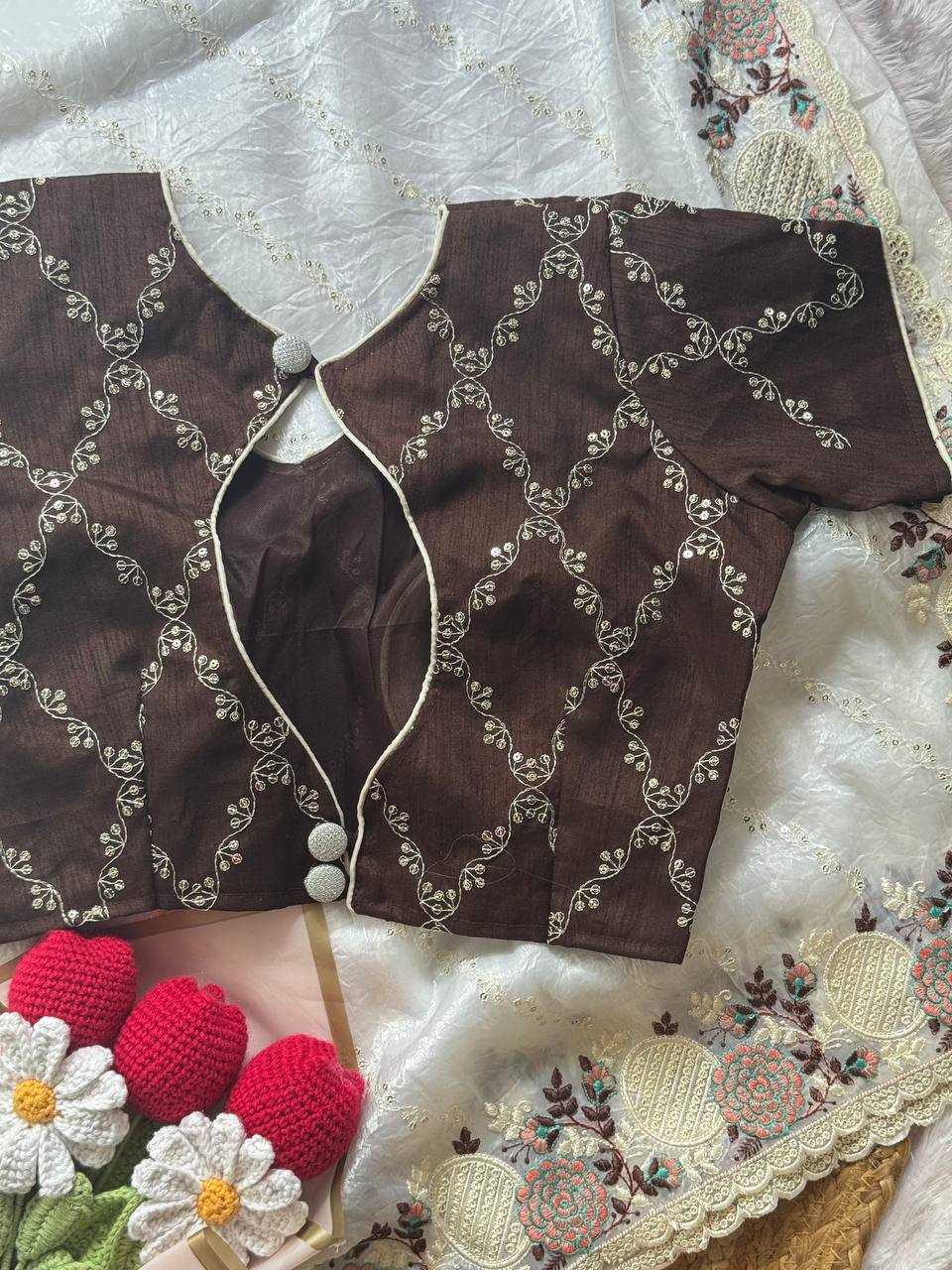 Ynf Organza RIN105 MUGHDA Sarees Wholesale Organza Sarees Party Wear Sarees White Sarees Manufacturer- Kapda Export