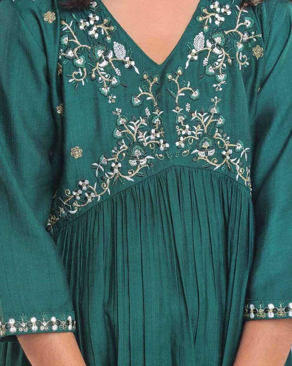 Ynf Organza Silk KESH461 206 Kids Wear Wholesale Embroidered Frock Indian Wear For Kids Kids Festive Wear Manufacturer- Kapda Export