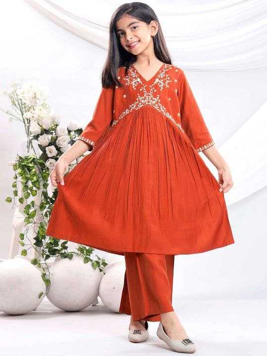 Ynf Organza Silk KESH461 206 Kids Wear Wholesale Embroidered Frock Indian Wear For Kids Kids Festive Wear Manufacturer- Kapda Export