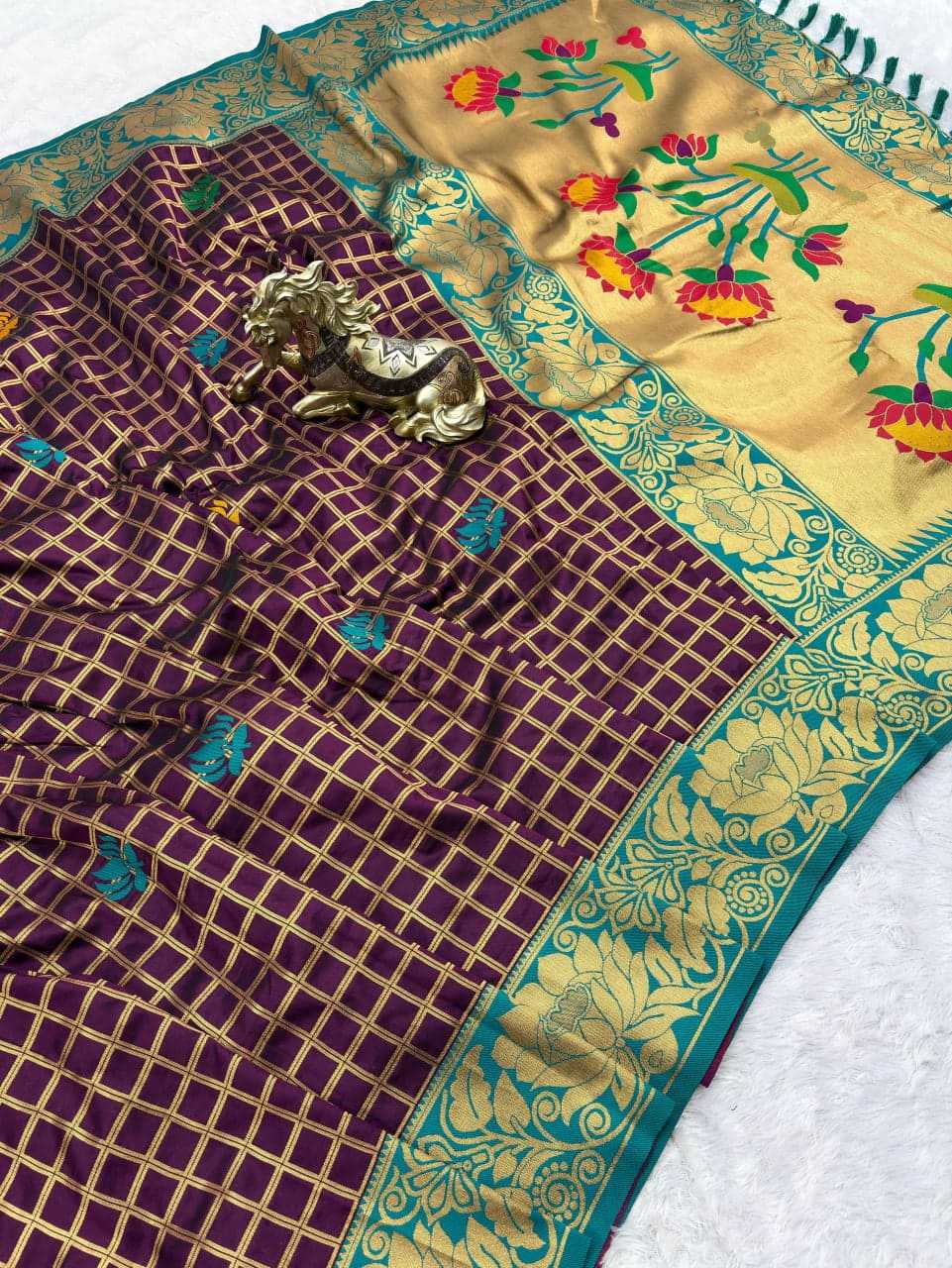 Ynf Paithani Silk KESH692 SIYA Silk Sarees Festive Collections Wholesale Paithani Sarees Silk Sarees With Contrast Pallu Silk Sarees With Blouse Manufacturer- Kapda Export