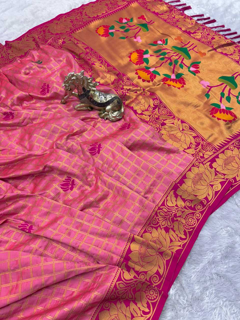 Ynf Paithani Silk KESH692 SIYA Silk Sarees Festive Collections Wholesale Paithani Sarees Silk Sarees With Contrast Pallu Silk Sarees With Blouse Manufacturer- Kapda Export