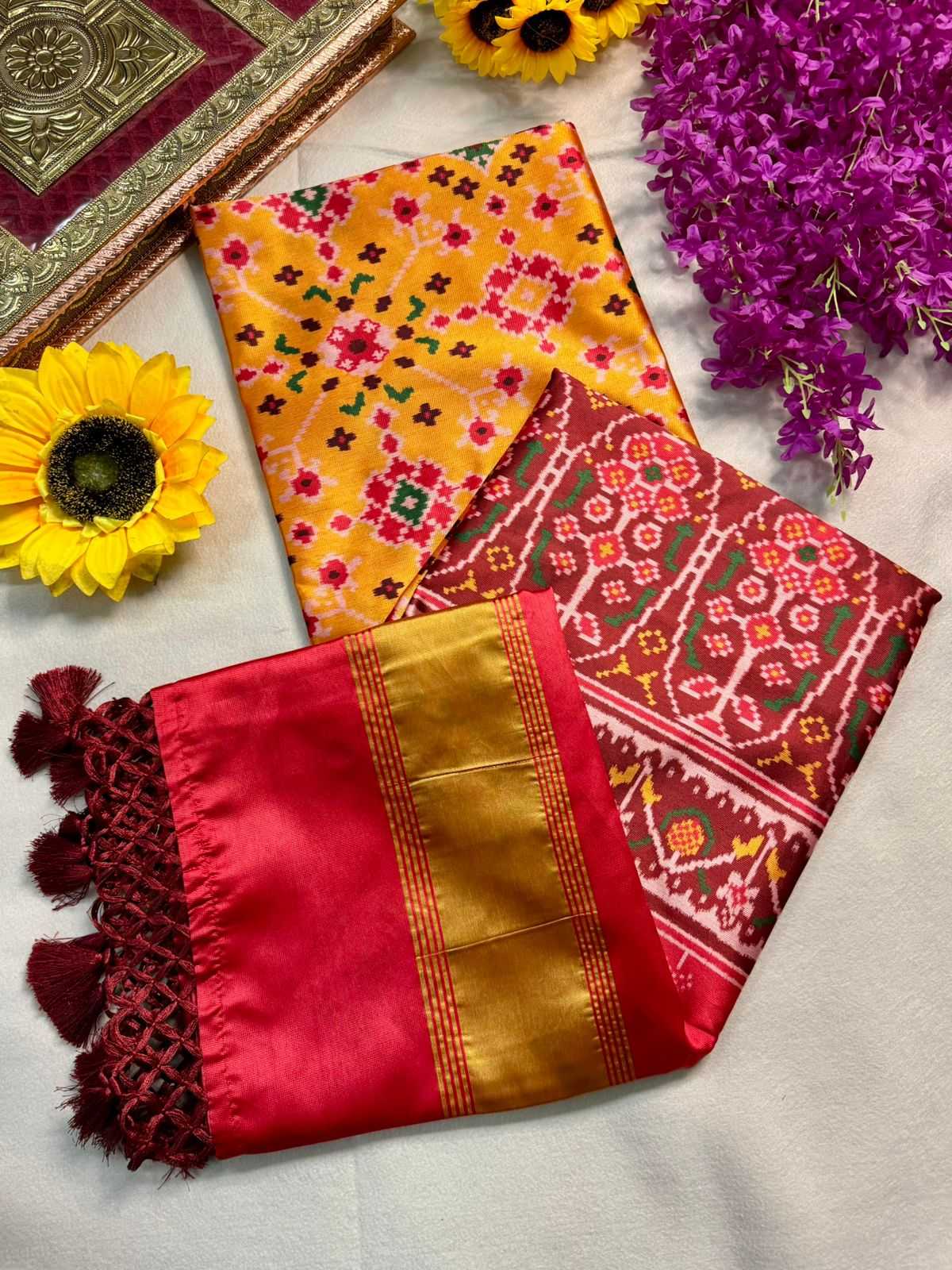 Ynf Patola Silk KESH576 207 Sarees Festive Collections Wholesale Hand Printed Saree Festive Sarees Sarees With Blouse Manufacturer- Kapda Export