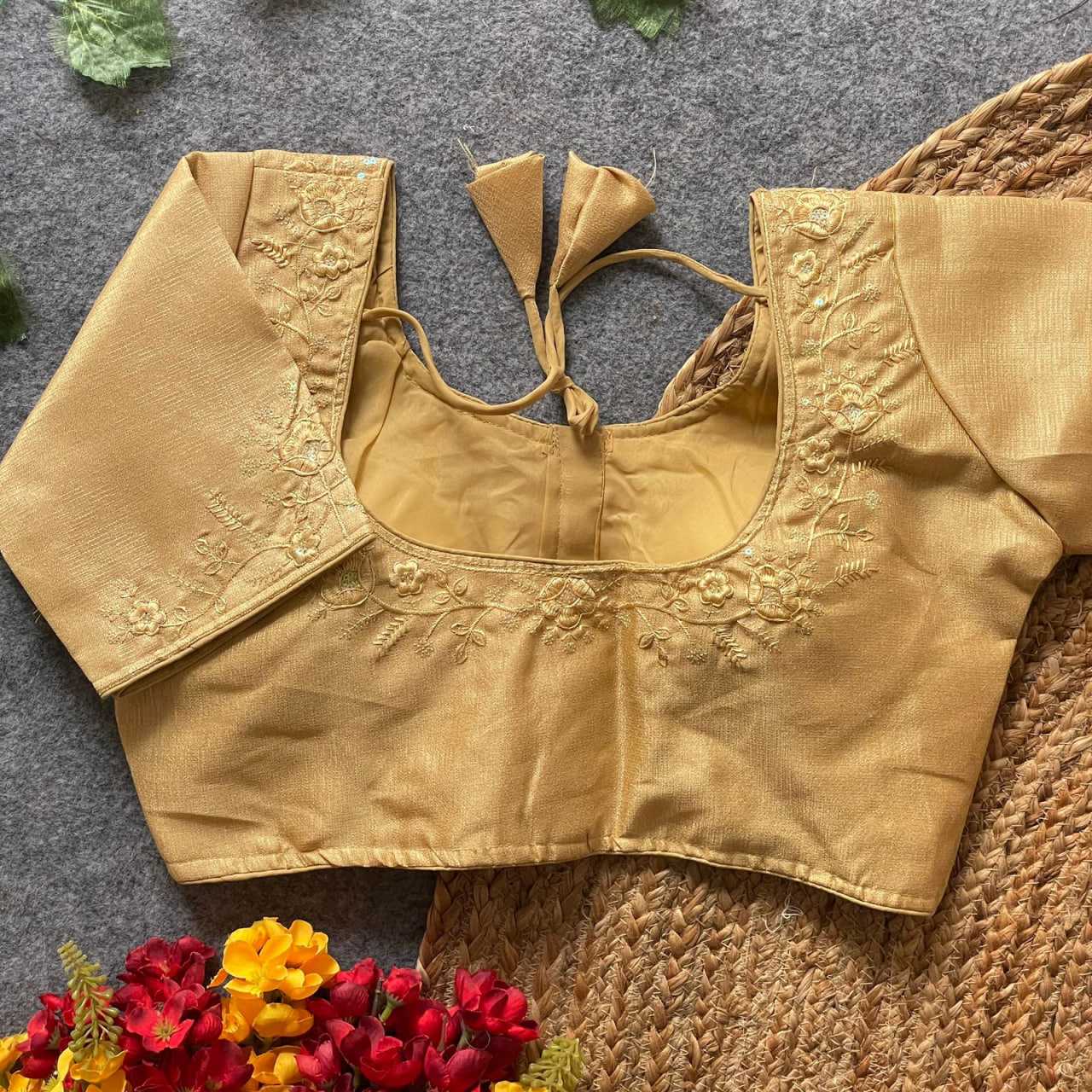 Ynf Phantom Silk KESH426 1445 Readymade Blouses Festive Collections Wholesale Embroidered Blouses Party Wear Blouse Silk Blouse Manufacturer- Kapda Export