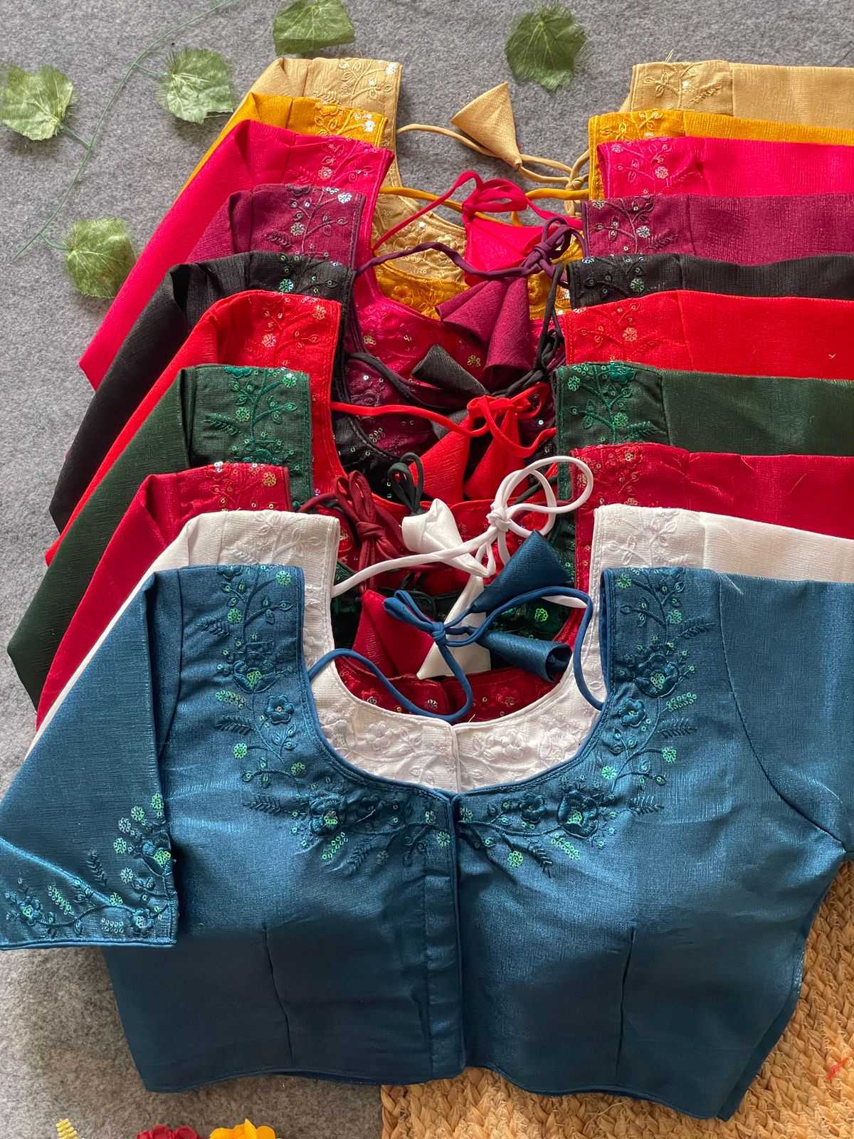 Ynf Phantom Silk KESH426 1445 Readymade Blouses Festive Collections Wholesale Embroidered Blouses Party Wear Blouse Silk Blouse Manufacturer- Kapda Export